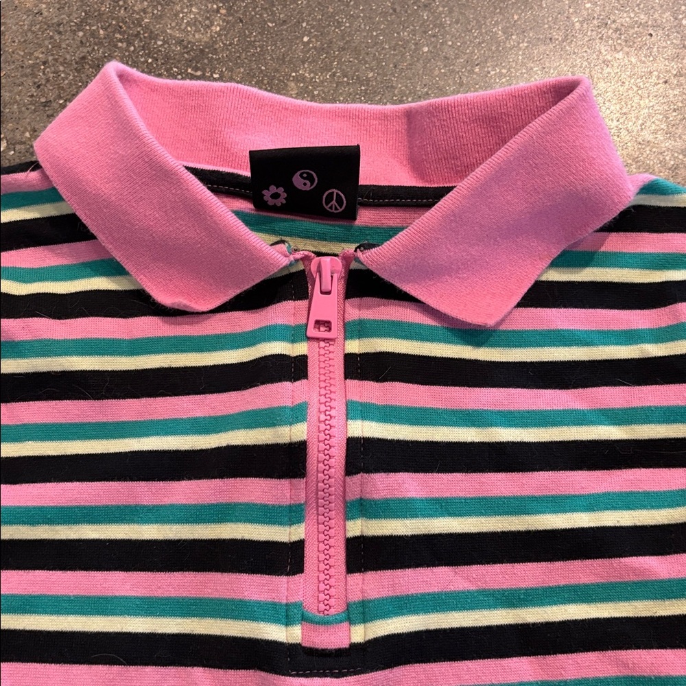 aLab Stripped Cropped Polo - Picture 6 of 10